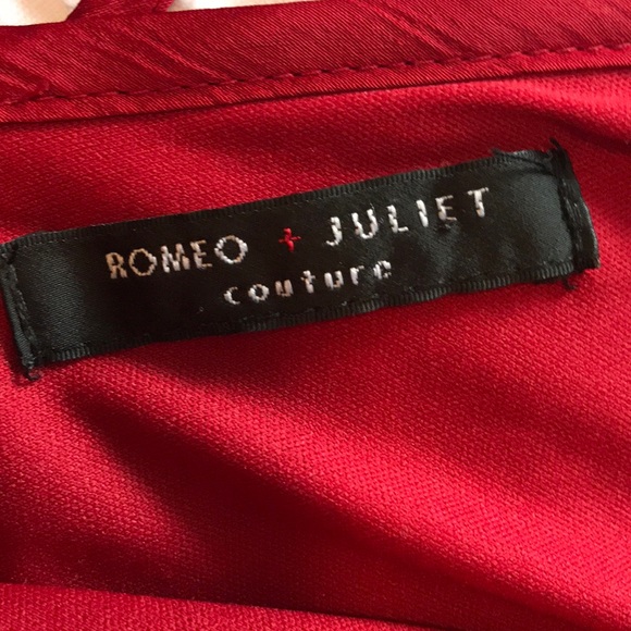Romeo & Juliet Couture red pleated jumpsuit size M - Picture 7 of 9